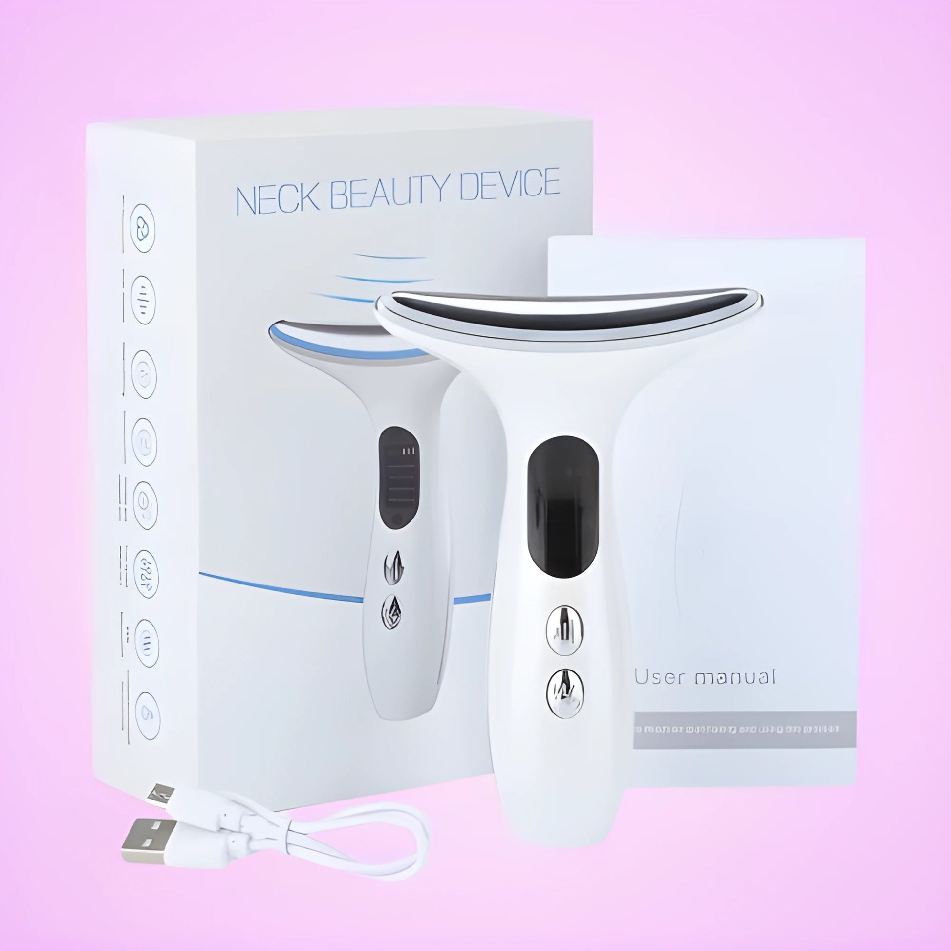 EMS Neck Face Beauty Care LED Photon Therapy Rejuvenation Skin Tighten Reduce Double Chin anti Wrinkle Slimming Lifting Massager