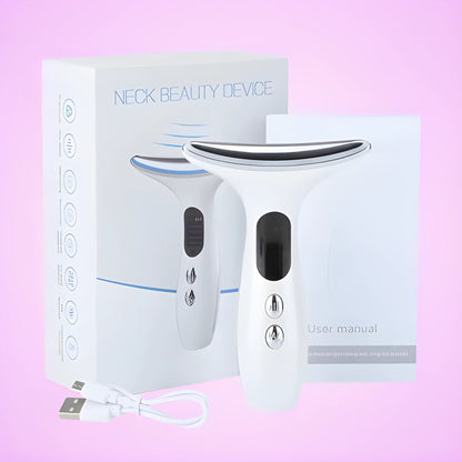 EMS Neck Face Beauty Care LED Photon Therapy Rejuvenation Skin Tighten Reduce Double Chin anti Wrinkle Slimming Lifting Massager