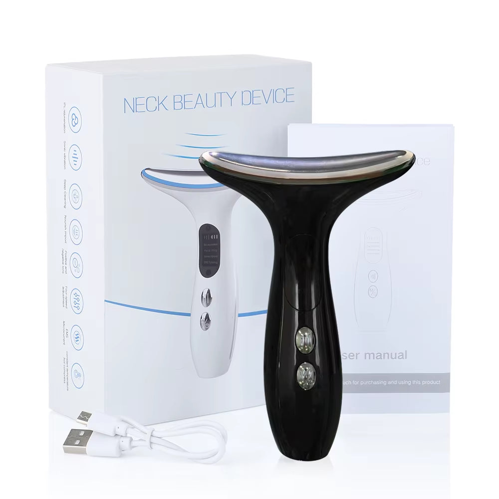 EMS Neck Face Beauty Care LED Photon Therapy Rejuvenation Skin Tighten Reduce Double Chin anti Wrinkle Slimming Lifting Massager